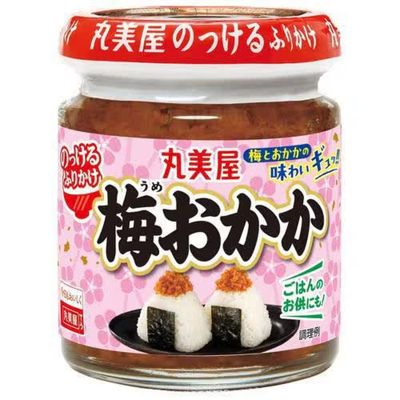 Marumiya Nokkeru Furikake Plum and Bonito Flakes, 90g in a jar