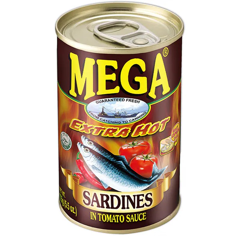 MEGA Sardines in Tomato Chili Sauce, Super Spicy, 155g [Canned]