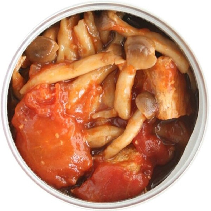 Kuroshiocho Cannery Factory Tomato Stewed Bonito and Mushrooms 90g [Canned Delicacy]