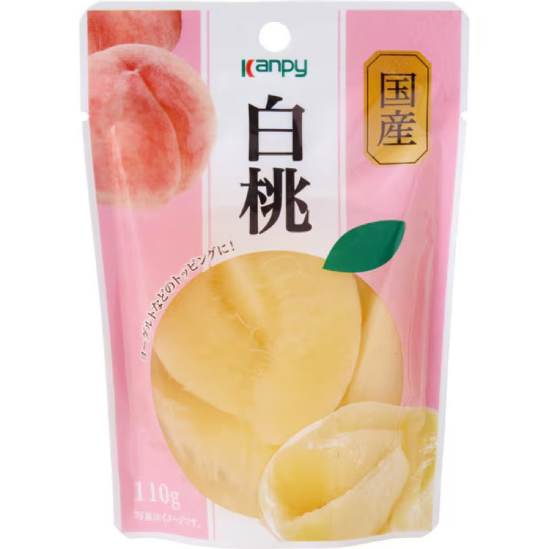 Kanpy Japan-Grown White Peach in Light Syrup 110g