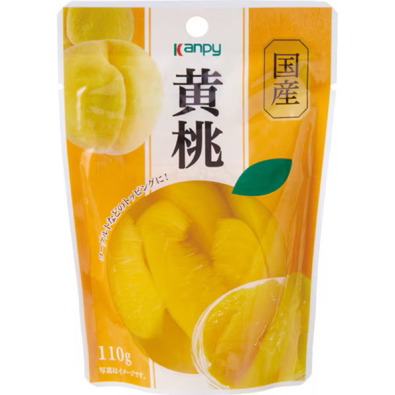 Kanpy Japan-Grown Yellow Peach in Light Syrup 110g