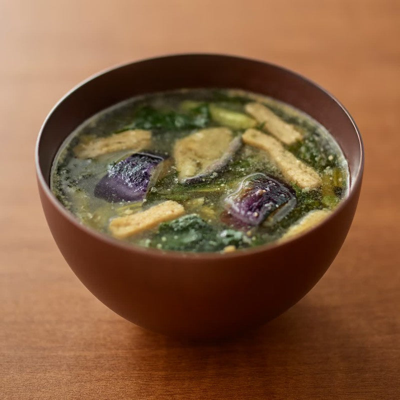 MUJI 新鲜食材味噌汤，炸茄子和菠菜，4人份