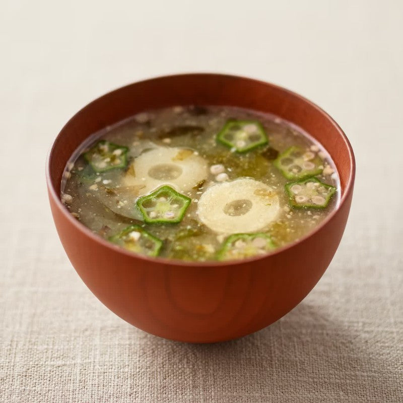 MUJI miso soup made with fresh ingredients, seaweed and mekabu, 4 servings