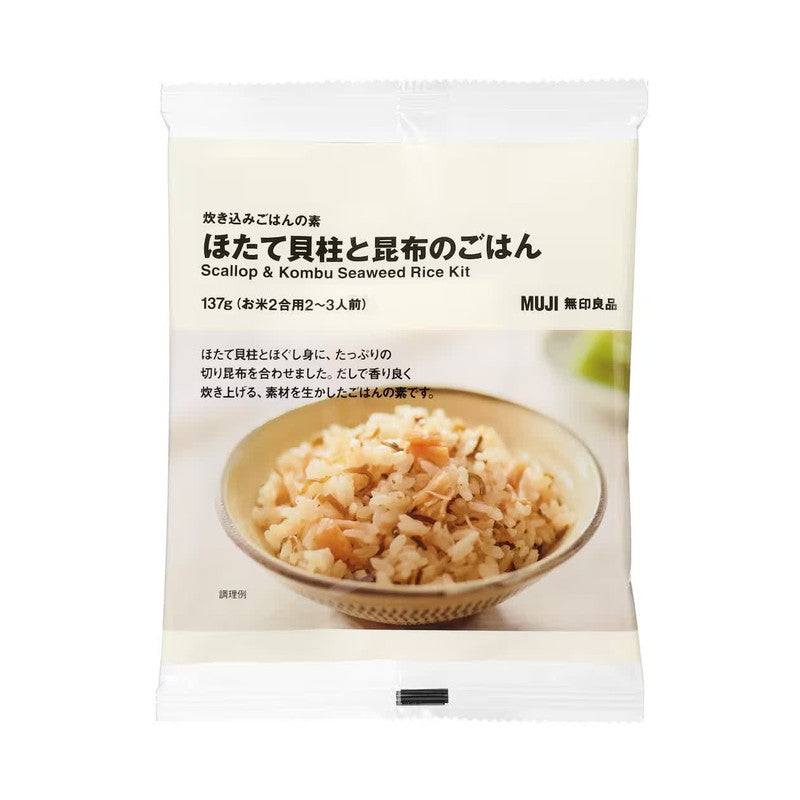 MUJI 米饭调味料 扇贝海带饭 137g（2杯米，2-3人份）