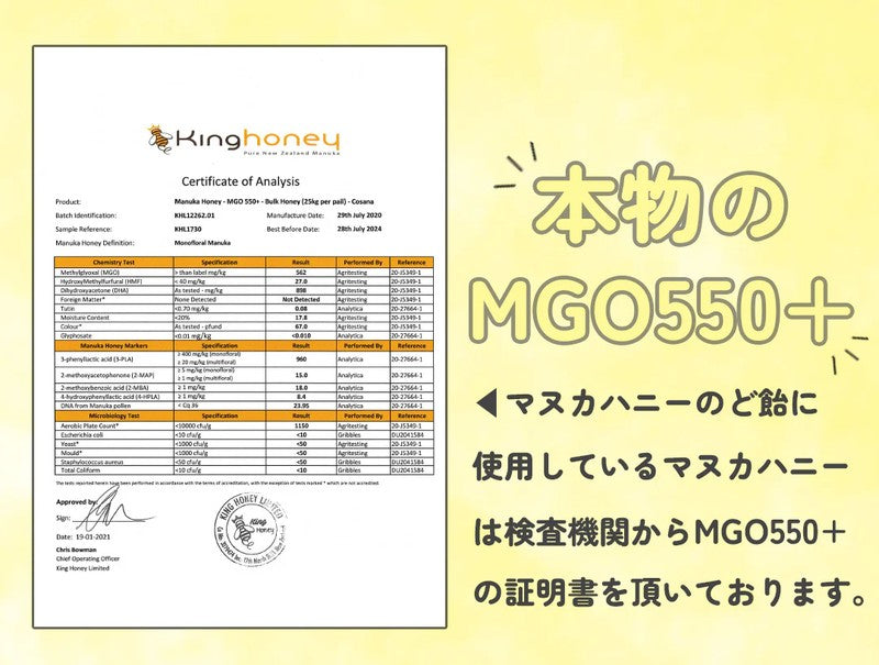 Imlay Biotech Manuka Honey Throat Lozenges 40g