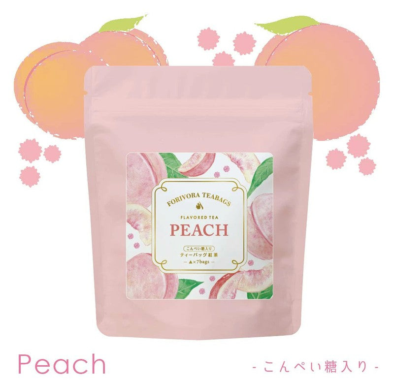 Kosei Sangyo FORIVORA Konpeito Flavored Tea, Peach with Konpeito, 28g