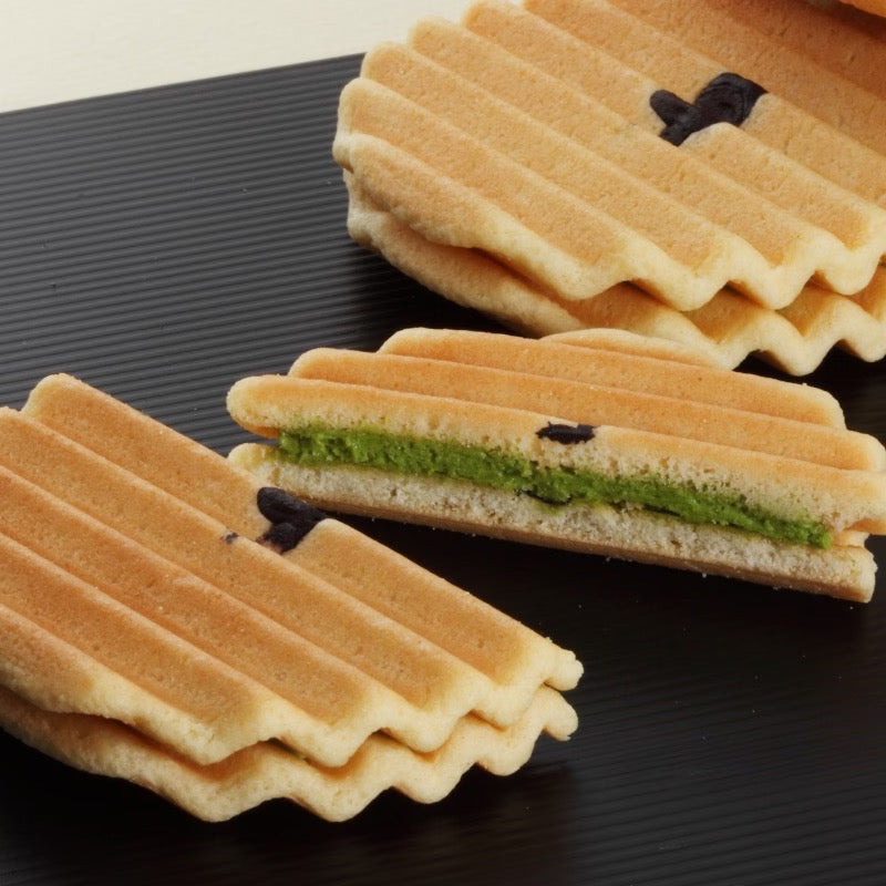 Morihan Matcha Cream Wafer Cookies 10 Pieces