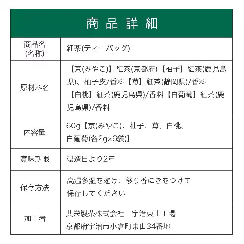 MINTON Black Tea 5 Flavors 2g x 30 Tea Bags