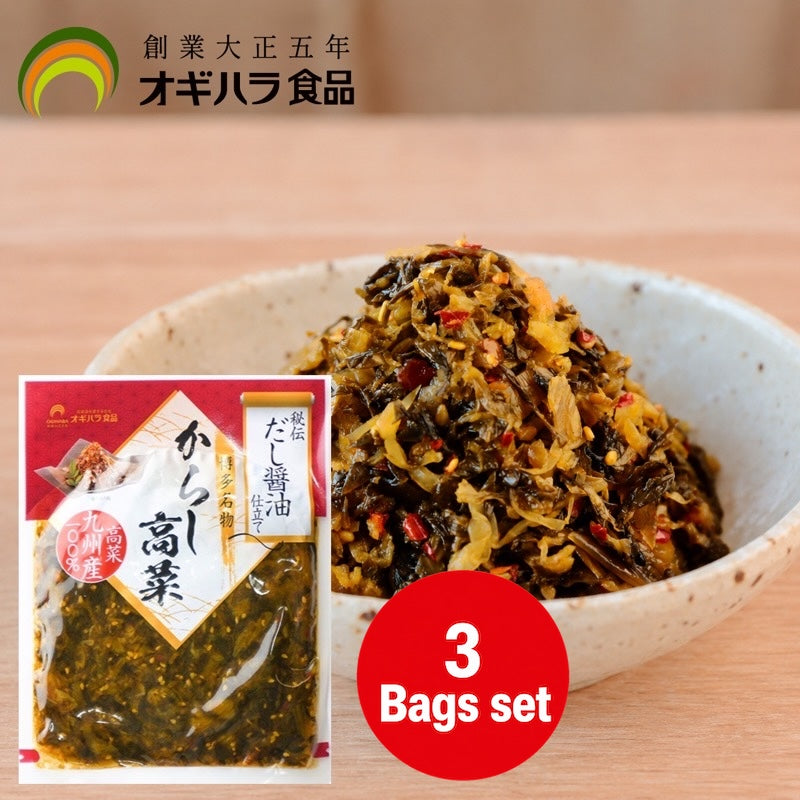 荻原辣味高菜芥菜 100克 x3袋