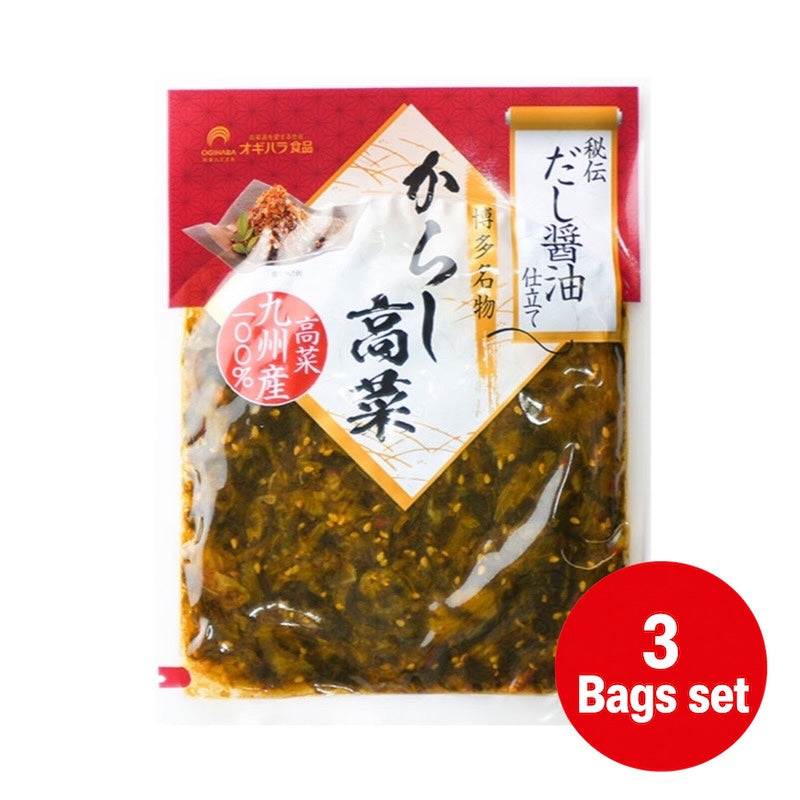 荻原辣味高菜芥菜 100克 x3袋