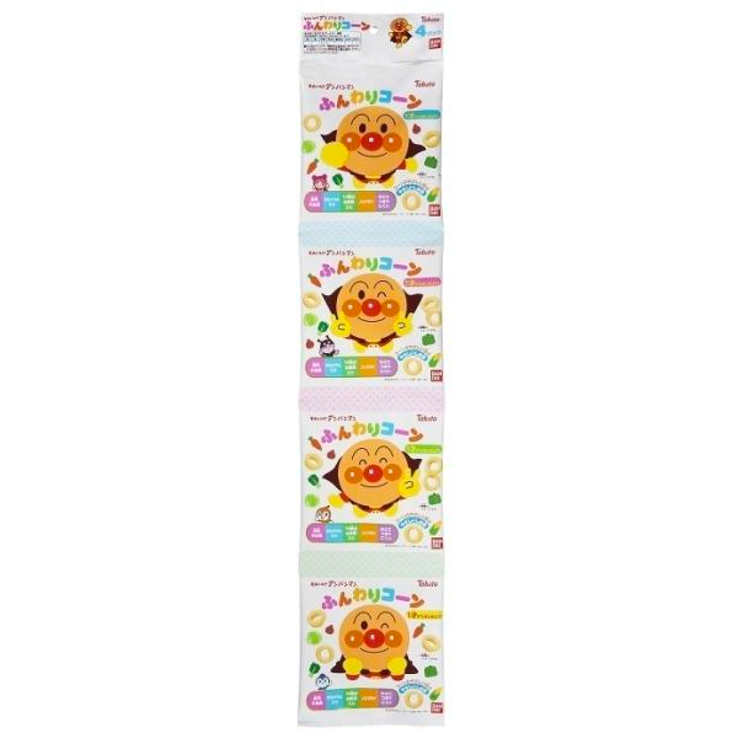 Tohato Anpanman Fluffy Corn 4-Pack Salt Flavor
