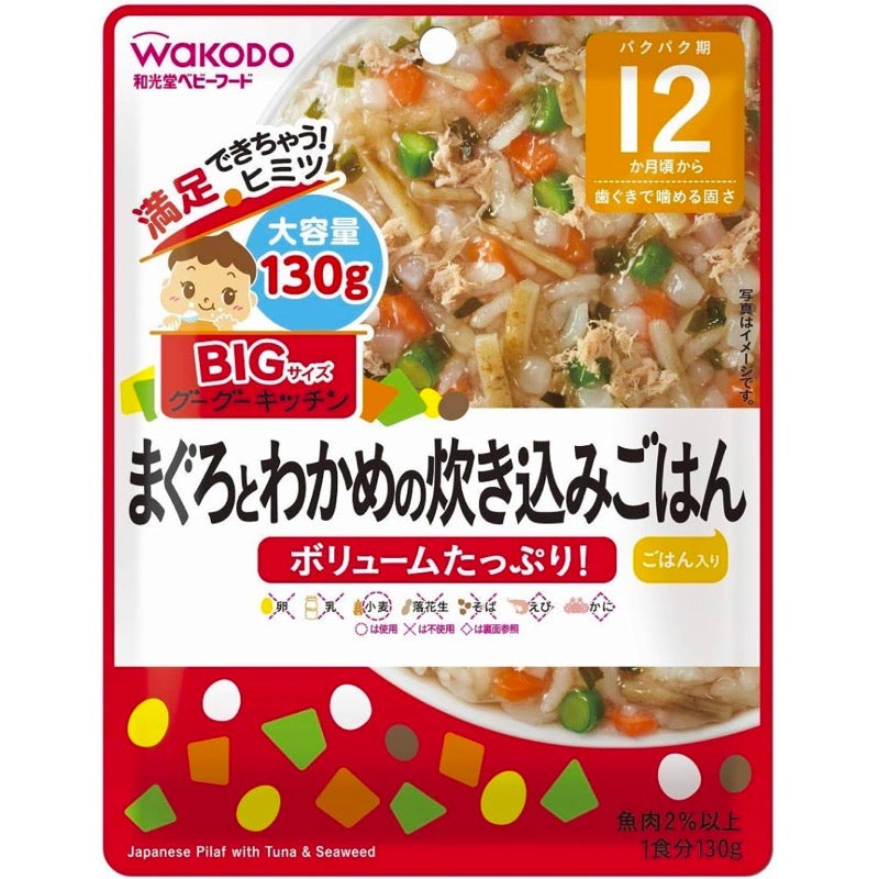 Wakodo 大号 googoo kitchen 金枪鱼裙带菜米饭 100g 1包
