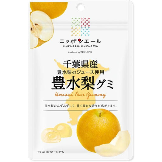 JA Zennoh Nippon Ale Hosui Pear Gummy from Chiba Prefecture 40g