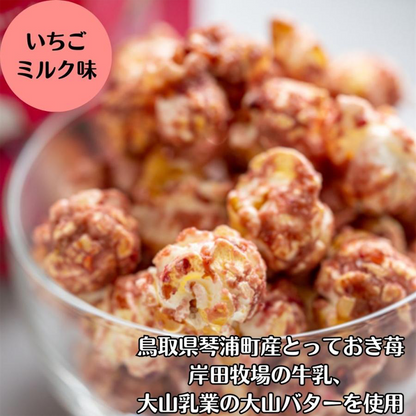 OKAWARI POPCORN 5 flavor set(Luxury Milk,Bamboo charcoal milk,Strawberry Milk,Honey Ginger,Daisen soy milk black sesame)